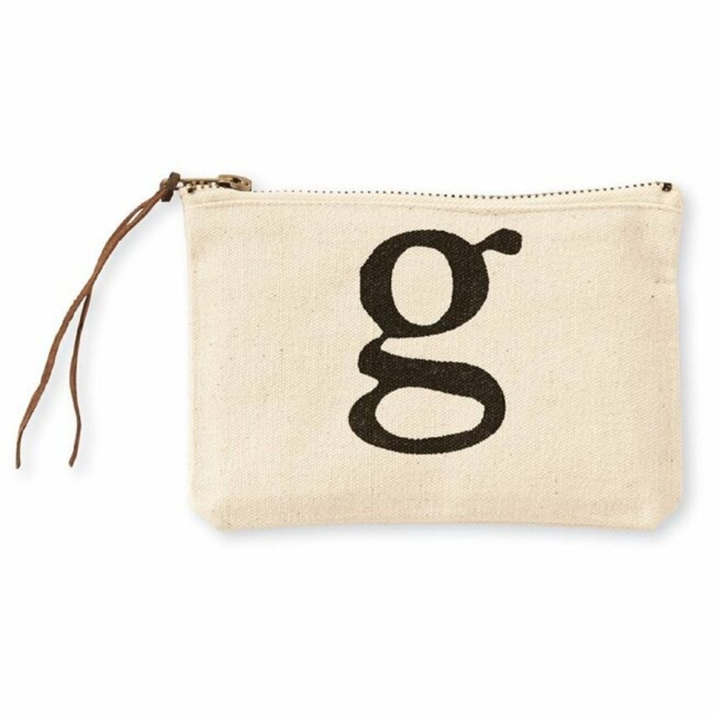 Mudpie Initial Cosmetic Pouch